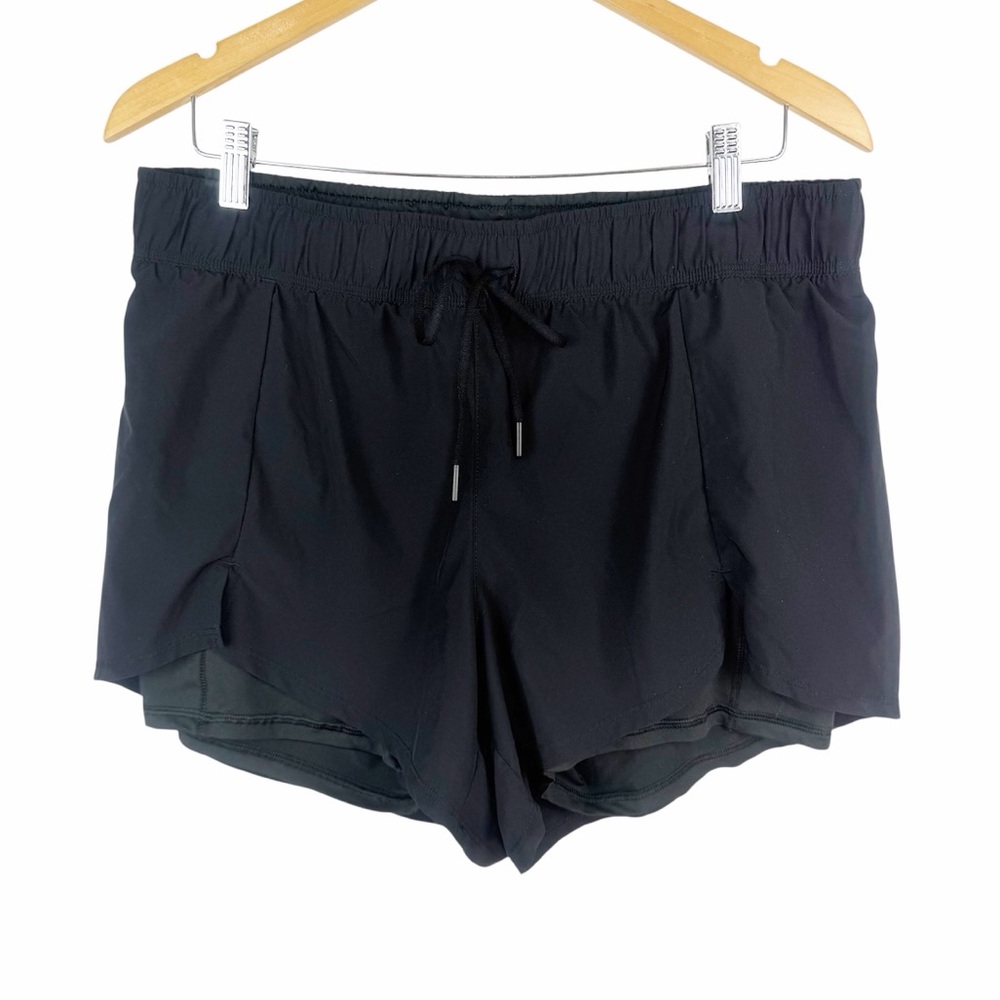 Avia Black Breathable Athletic Running Shorts Built in Liner Size Large